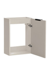 Impact Furniture Cloakroom Vanity Unit Small Sink Wall Cabinet En Suite Slimline Compact Fluted Cashmere Beige 40Cm 400mm Adel - thumbnail 8