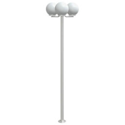 Outdoor Floor Lamps 3Pcs Silver 215 Cm Stainless Steel - thumbnail 4