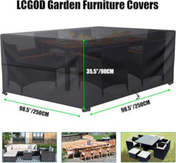 Garden Furniture Cover, All-Weather Table Cover Fabric, For And Sofa Sets - thumbnail 2