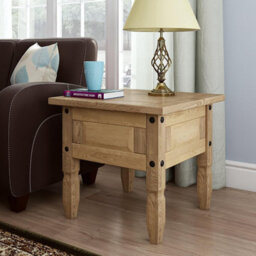 Mews Corona Lamp Table Side End Mexican Solid Pine Occasional Table - thumbnail 5
