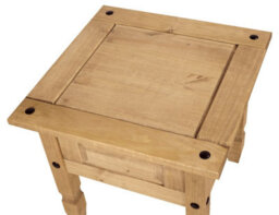 Mews Corona Lamp Table Side End Mexican Solid Pine Occasional Table - thumbnail 4