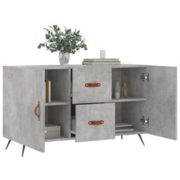 Berkfield Modern Sideboard Concrete Grey 100X36X60 Cm Engineered Wood - thumbnail 4