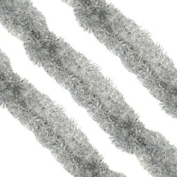 Neel Blue Silver Metallic Shiny Christmas Tinsel Garland For Xmas Tree & Home Decorations, 2M X 9Cm