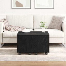 Berkfield Coffee Table - Black Oak, 60X60X38 Cm, Made Of Engineered Wood - thumbnail 4