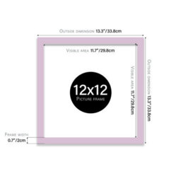12X12 Lilac Picture Frame (30.5 X 30.5Cm) Poster, Photo, Artwork, Gallery Wall Or Print - thumbnail 3