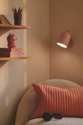 Nordlux Gaston Metal Wall Light  Pink,plug In Or Mains