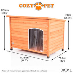 Dog Kennel By Cozy Pet Large Size Insulated Wooden Puppy Kennels House Dk01L - thumbnail 3