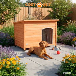 Dog Kennel By Cozy Pet Large Size Insulated Wooden Puppy Kennels House Dk01L - thumbnail 2