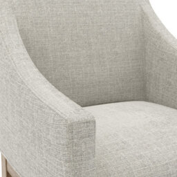 Wyld Haus Athenry Linen-Effect Upholstered Dining Chair With Natural Wood Frame, Set Of 2 - thumbnail 6