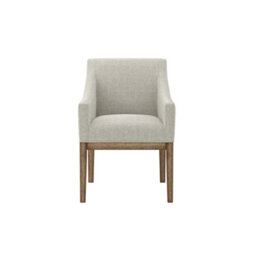 Wyld Haus Athenry Linen-Effect Upholstered Dining Chair With Natural Wood Frame, Set Of 2 - thumbnail 2