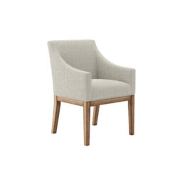 Wyld Haus Athenry Linen-Effect Upholstered Dining Chair With Natural Wood Frame, Set Of 2 - thumbnail 3