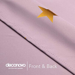 Deconovo Blackout Curtains, Eyelet Gold Star Foil Printed, Curtains For Kids Bedroom, 46 X 72 Inch(W X L), Light Pink, 2 Panels - thumbnail 4