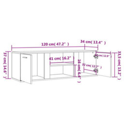 Vidaxl Tv Cabinet Grey Sonoma 120X34X37 Cm Engineered Wood - thumbnail 9