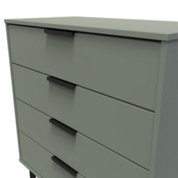 Fuji 4 Drawer Chest Of Drawers In Reed Green (Ready Assembled) - thumbnail 4