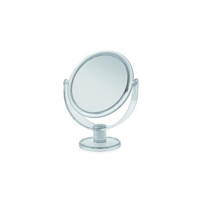 Blue Canyon Free Standing Small Round Plastic Cosmetic Mirror Vanity Makeup Grooming Mirror For Bathroom And Bedroom - image 1