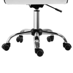 Homcom Armless Mid-Back Adjustable Office Chair With 360 Swivel White - thumbnail 8