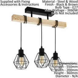 Trendy Black Wire Cage Ceiling Spot Light With 2 Matching Wall Lamps - thumbnail 2