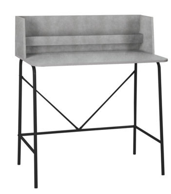 Nordlys Metal And Gray Wood Top Desk Industrial Style Bedroom - image 1