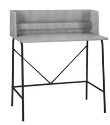 Nordlys Metal And Gray Wood Top Desk Industrial Style Bedroom - thumbnail 5
