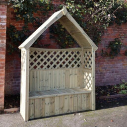 Churnet Valley Garden Furniture Ltd Daisy 3 Seat Trellis Storage Arbour - L60 X W179 X H235 Cm - Partially Assembled - thumbnail 1