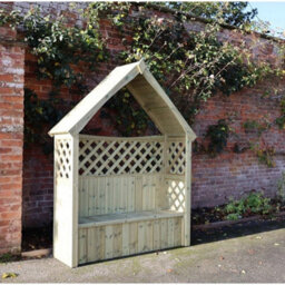 Churnet Valley Garden Furniture Ltd Daisy 3 Seat Trellis Storage Arbour - L60 X W179 X H235 Cm - Partially Assembled - thumbnail 2