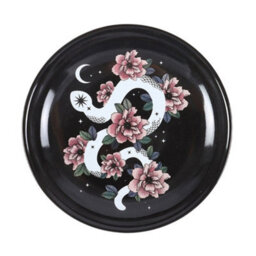 Something Different Floral Snake Trinket Dish Black/white/pink (One Size)