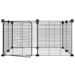 Walplus 8-Panel Pet Cage With Door Black 35X35 Cm Steel - thumbnail 3