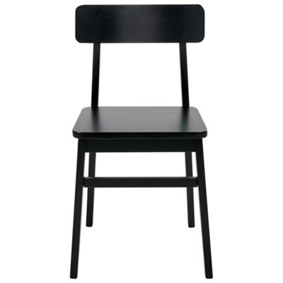 Wyld And Coco Everwood Set Of 2 Black Rubberwood Dining Chairs In Traditional Style - image 1
