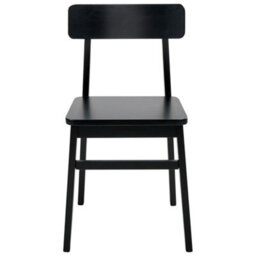 Wyld And Coco Everwood Set Of 2 Black Rubberwood Dining Chairs In Traditional Style - thumbnail 1