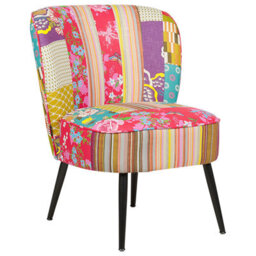 Beliani Armchair Voss Fabric Multicolour - thumbnail 1
