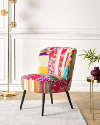 Beliani Armchair Voss Fabric Multicolour - thumbnail 2