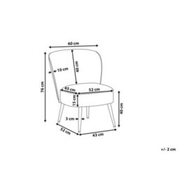Beliani Armchair Voss Fabric Multicolour - thumbnail 3
