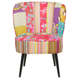 Beliani Armchair Voss Fabric Multicolour - thumbnail 4