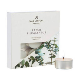 Wax Lyrical Fresh Eucalyptus Pack Of 9 Tealights - thumbnail 1