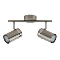 Luminosa Lighting Luminosa Palmoni Twin Ceiling Spotlight Satin Nickel, Chrome 2Xgu10 - thumbnail 2