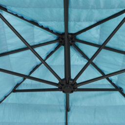 Berkfield Garden Parasol With Steel Pole Blue 288X288X225 Cm - thumbnail 7