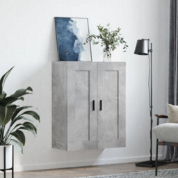 Berkfield Elegant Wall Mounted Cabinet Concrete Grey 69.5X34X90 Cm Engineered Wood - thumbnail 3