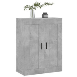Berkfield Elegant Wall Mounted Cabinet Concrete Grey 69.5X34X90 Cm Engineered Wood - thumbnail 4