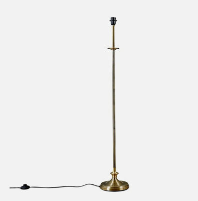 Tall Floor Lamp Base Traditional Metal Antique Brass Light Living Room Lighting - image 1