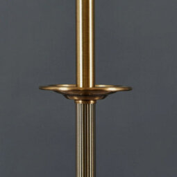 Tall Floor Lamp Base Traditional Metal Antique Brass Light Living Room Lighting - thumbnail 3