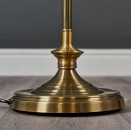 Tall Floor Lamp Base Traditional Metal Antique Brass Light Living Room Lighting - thumbnail 5