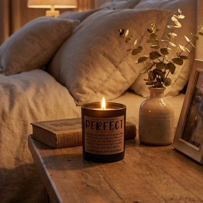 Darphe Black Glass Cup Soy Wax Scented Candle With Wooden Lid, Lavender And Eucalyptus - image 1