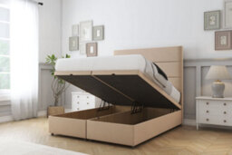"Sloomy Texas Pebble Plush Ottoman Bed Base With 26"" Strutted Headboard 3' Single" - thumbnail 2