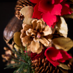 Dibor Woodland Rose Festive Decor Autumn-Winter Front Door Wreath Christmas Wreath 32Cm - thumbnail 5
