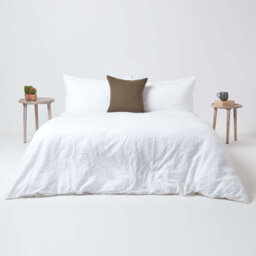 Homescapes Khaki Green European Linen Pillowcase, 60 X 60 Cm - thumbnail 5