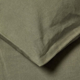 Homescapes Khaki Green European Linen Pillowcase, 60 X 60 Cm - thumbnail 6