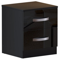 Lassic Vida Designs Hulio Black 2 Drawer Bedside Cabinet (H)470mm (W)400mm (D)360mm - thumbnail 9