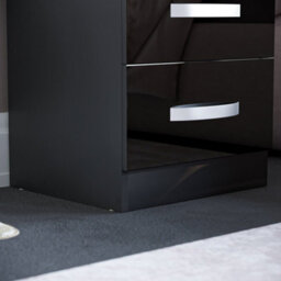 Lassic Vida Designs Hulio Black 2 Drawer Bedside Cabinet (H)470mm (W)400mm (D)360mm - thumbnail 5