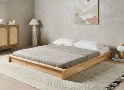 Beliani Bed Without Headboard Wood Antras 160 X 200 Cm (Eu King Size) Light Brown - thumbnail 2