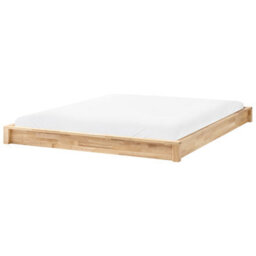 Beliani Bed Without Headboard Wood Antras 160 X 200 Cm (Eu King Size) Light Brown - thumbnail 1